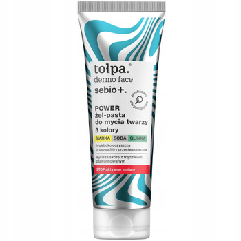 Tołpa Dermo Face Sebio Power Żel Pasta Do Mycia Twarzy z Glinką Sodą 100ml