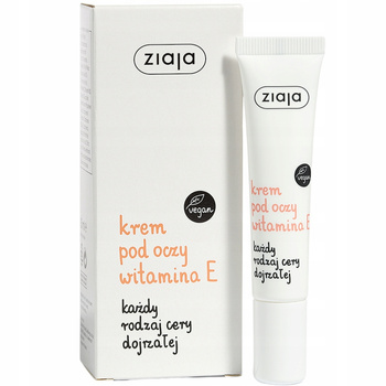 Ziaja Lekki Nawilżający Krem Pod Oczy z Witaminą E Dla Cery Dojrzałej 15ml