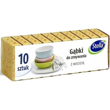Stella Gąbki Do Zmywania z Miedzią 10 Sztuk