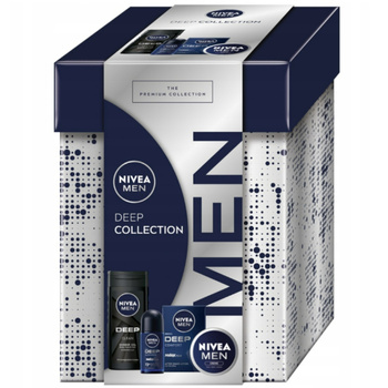 Nivea Men Deep Collection Zestaw Prezentowy Dla Mężczyzn Krem Żel Deo Woda