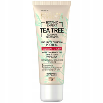 Eveline Tea Tree Matujący Podkład Antybakteryjny SPF10 04 Vanilla 30ml
