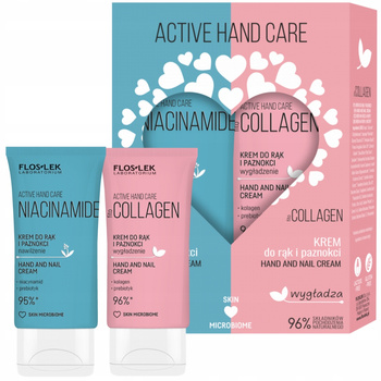 Floslek Active Hand Care Zestaw Prezentowy Kosmetyków Krem Do Rąk 2 x 50ml