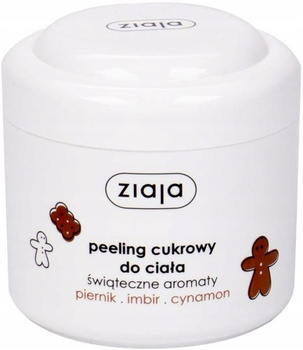 Ziaja Peeling Cukrowy Do Ciała Piernik Imbir Cytryna Świąteczny 200ml