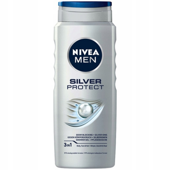 Nivea Men Silver Protect 3w1 Odświeżający Żel Pod Prysznic Męski 500ml