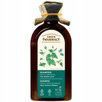 Green Pharmacy Wzmacniający Szampon Do Włosów Pokrzywa Olej z Łopianu 350ml