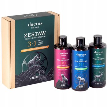 Duetus For Men Zestaw Prezentowy Dla Mężczyzn Żel Pod Prysznic 3 x 300ml