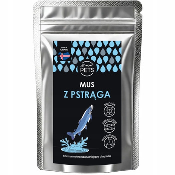Wow Pets Lekkostrawna Mokra Karma Dla Psa w Każdym Wieku Mus z Pstrąga 100g