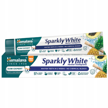 Himalaya Gum Expert Sparkly White Ziołowa Pasta Do Zębów Bez Fluoru 75ml